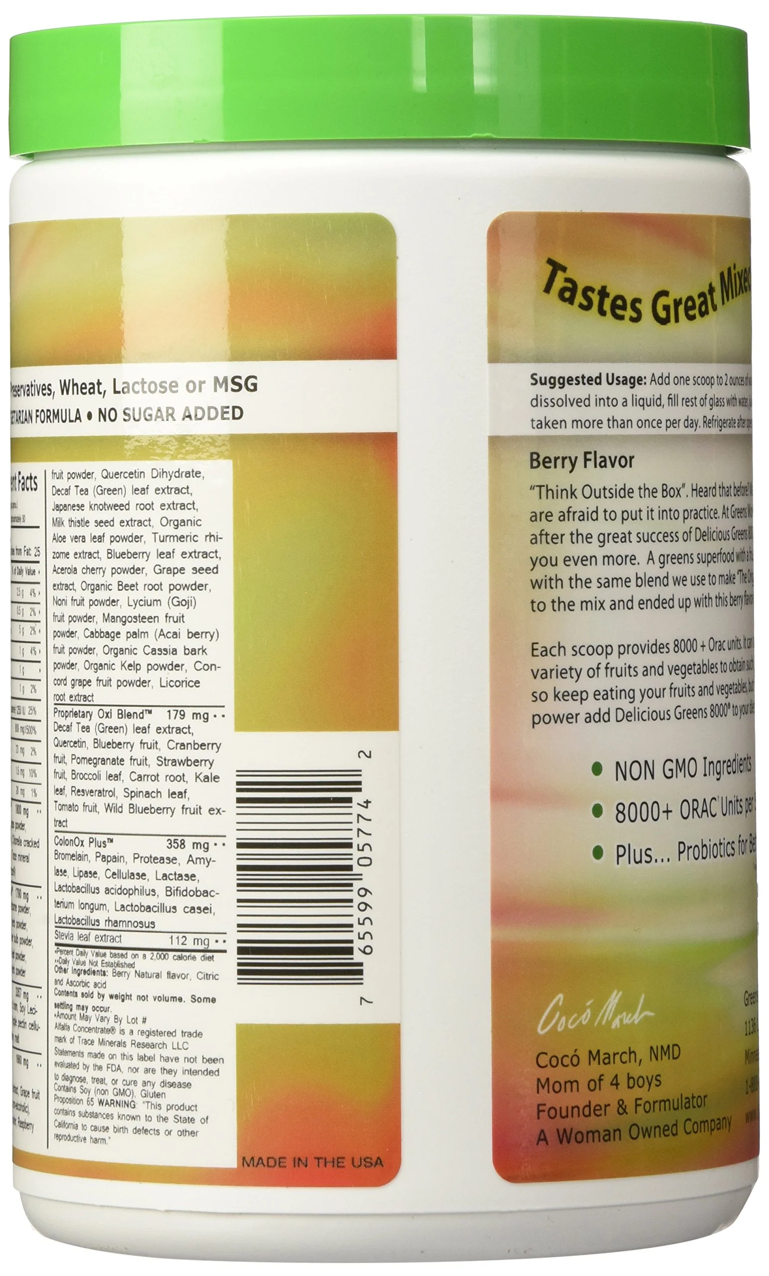 Greens World Delicious Greens 8000 Berry - 10.6 oz - Image 3