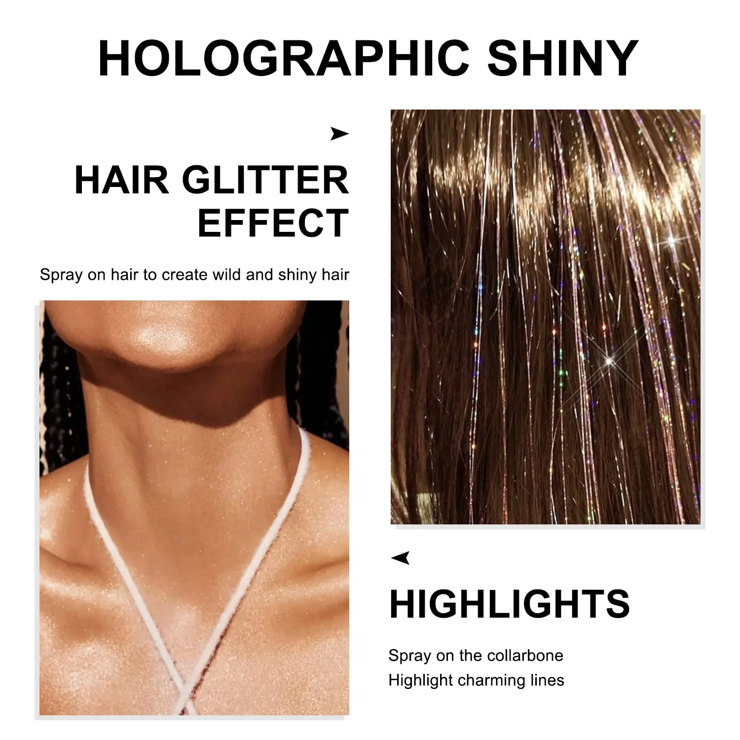 Hair and Body Glitter Spray, 1PC Glint-Rainbow Glitter Hairspray Dry Powder Makeup for Clothes, Festival Rave Prom Loose Sparkle Powder,Holographic Ultra Fine Resin Glitters for Crafts (Glint-Rainbow) - Image 13