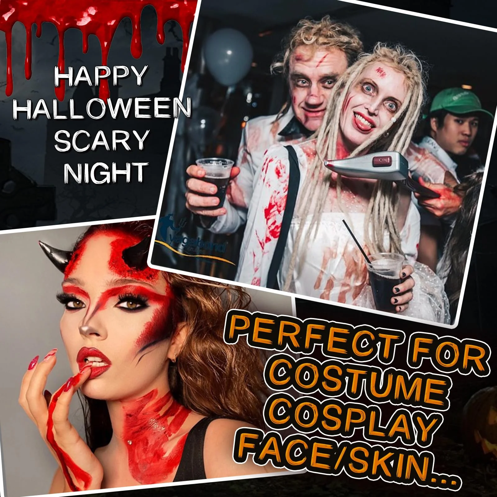 Halloween Fake Blood Spray, Washable Fake Blood Makeup, Halloween Realistic Fake Blood for Face Body Paint, Perfect for Vampire Makeup, Clown & Sfx & Cosplay & Zombie Make Up, 1 Pack - Image 5