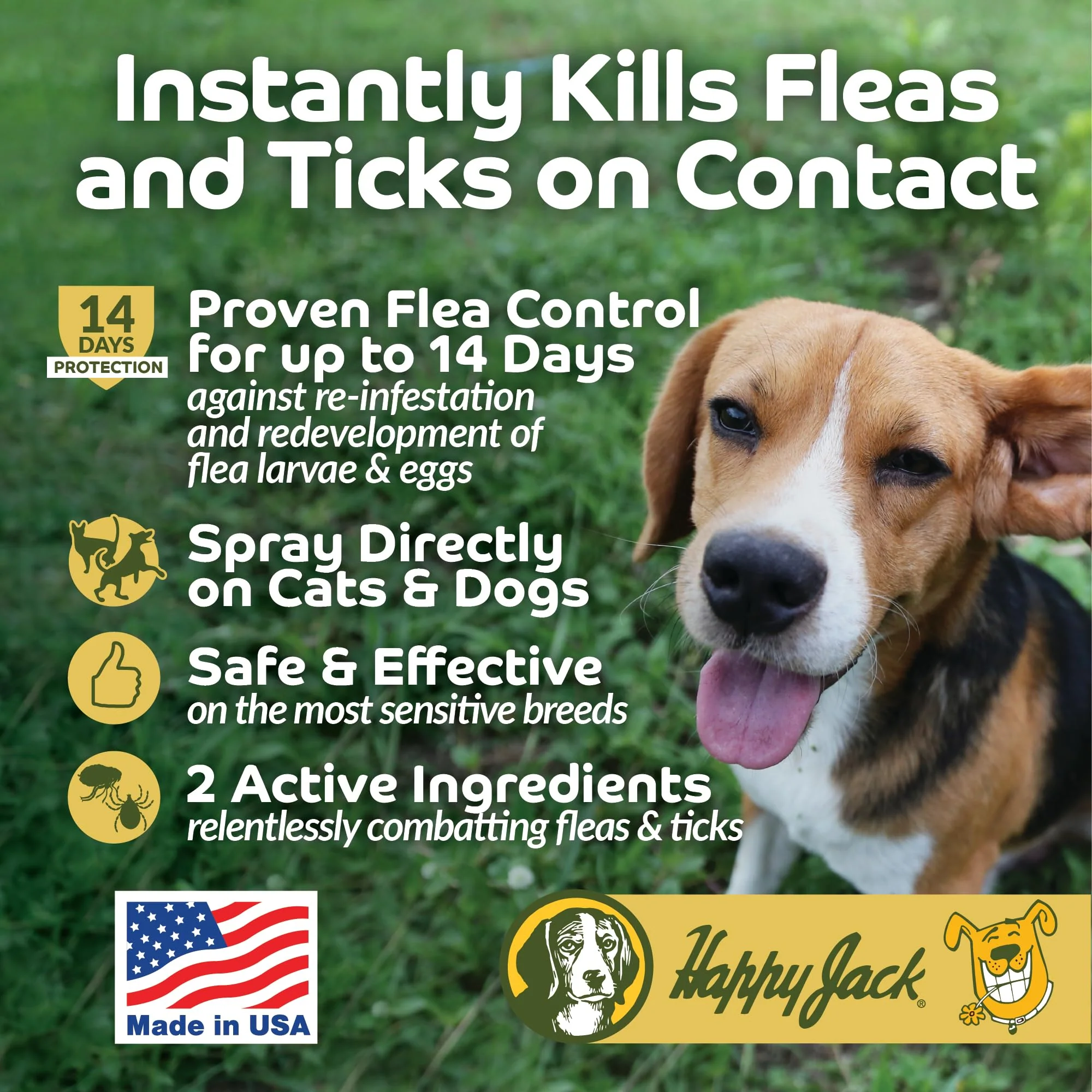 Happy Jack DD-33 (EPARN 2781-41) Flea and Tick Spray for Dog and Cat, Flea Treatment & Control, Water-Based Formula Kills Fleas & Ticks Effectively Yet Gentle on Skin & Hair, 16 oz - Image 7