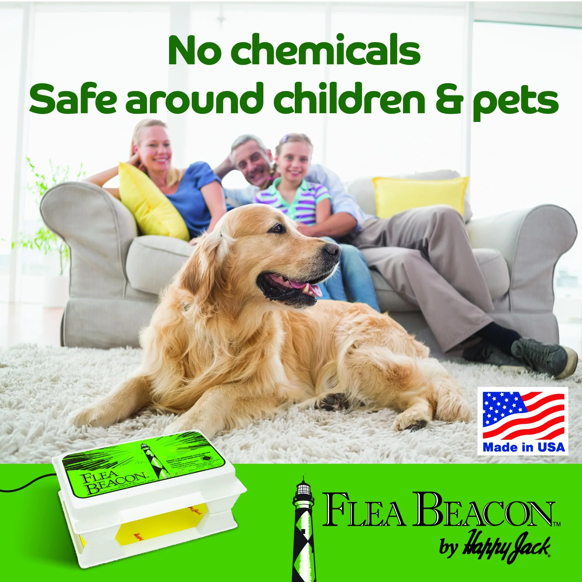Happy Jack Flea Beacon Kill Fleas in House, Attracts, Traps Indoor Bugs, Breaks Breeding Cycle Before Adults Lay Eggs, Safe, Fast, & Clean Way to Get Rid of Indoor Pests, Made in USA - Image 7
