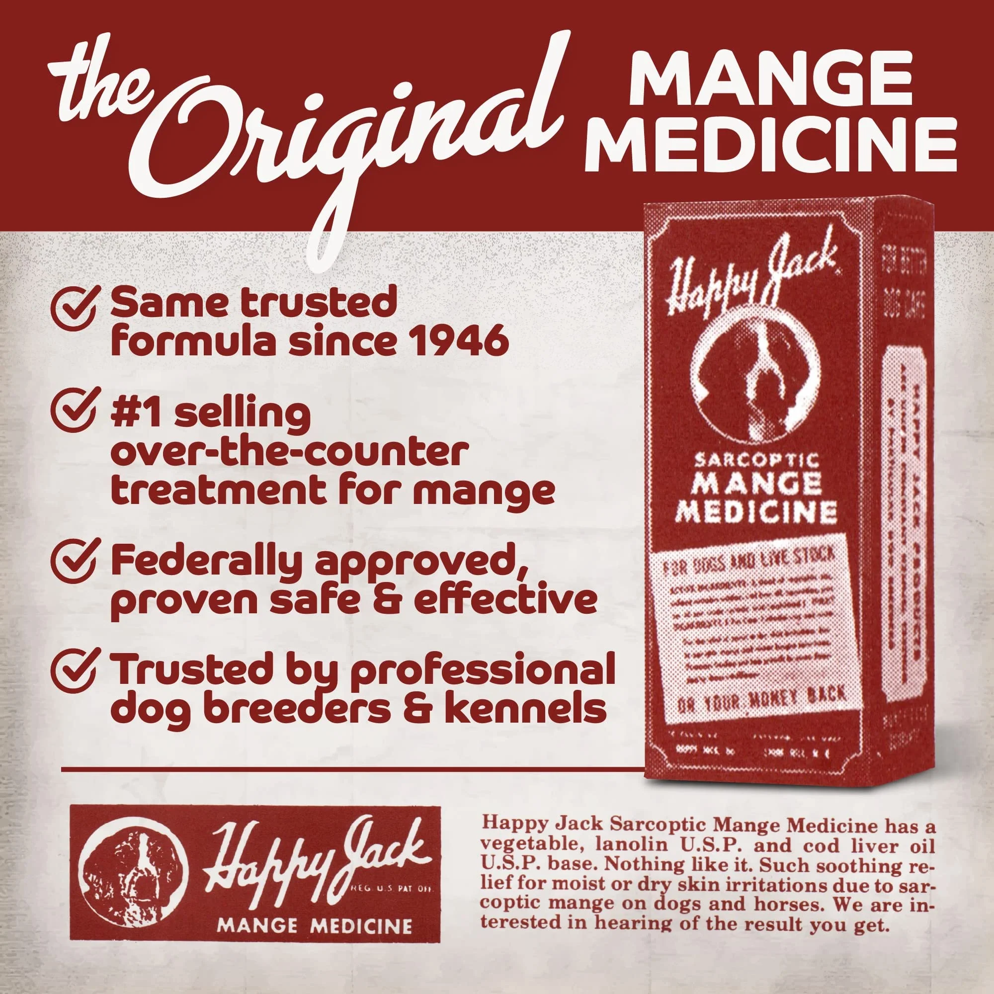 HAPPY JACK Mange Medicine & Treatment for Dogs & Horses - Brings Soothing Itch Relief to Severe Mange, Fungi, Allergies, Eczema & Most Dog Skin Irritation (8 oz) - Image 4