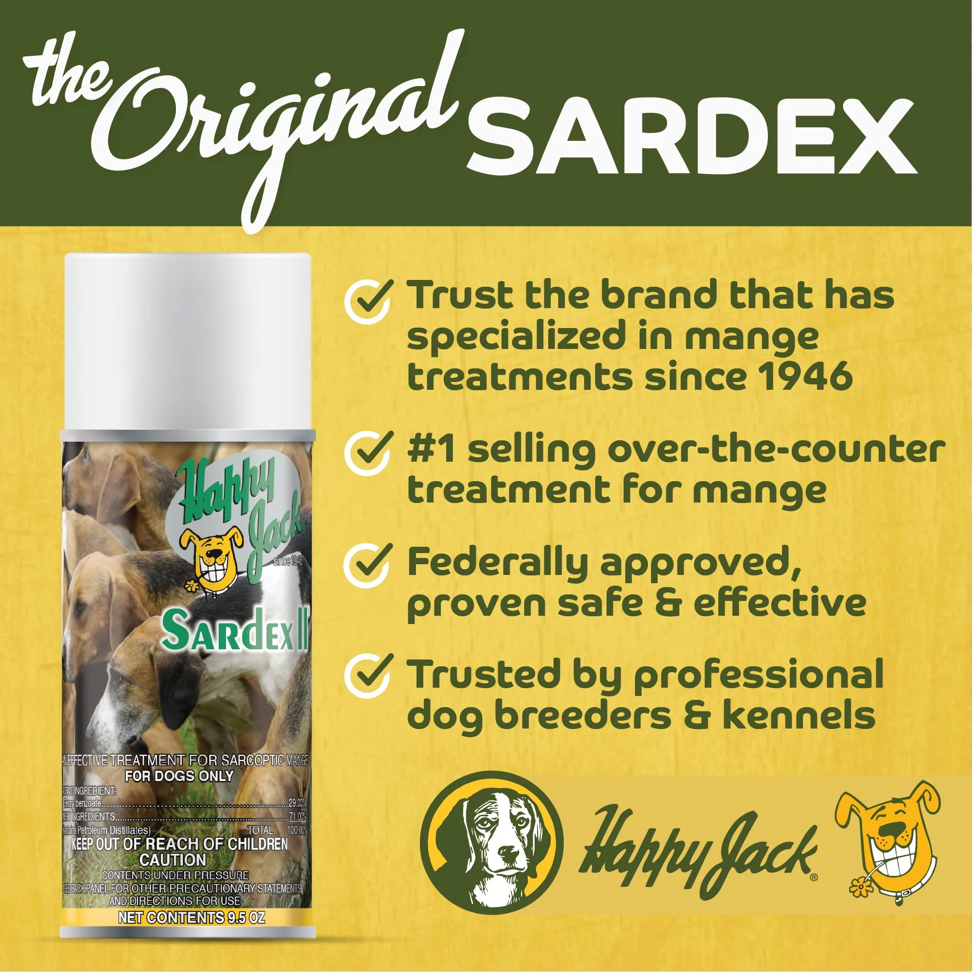 Happy Jack Sardex Mange Treatment for Dogs – Odorless & Stainless Itch Relief for Skin Irritations Including Severe Mange, Hot Spots, Fungi, Allergies, Eczema (9.5 oz) - Image 4