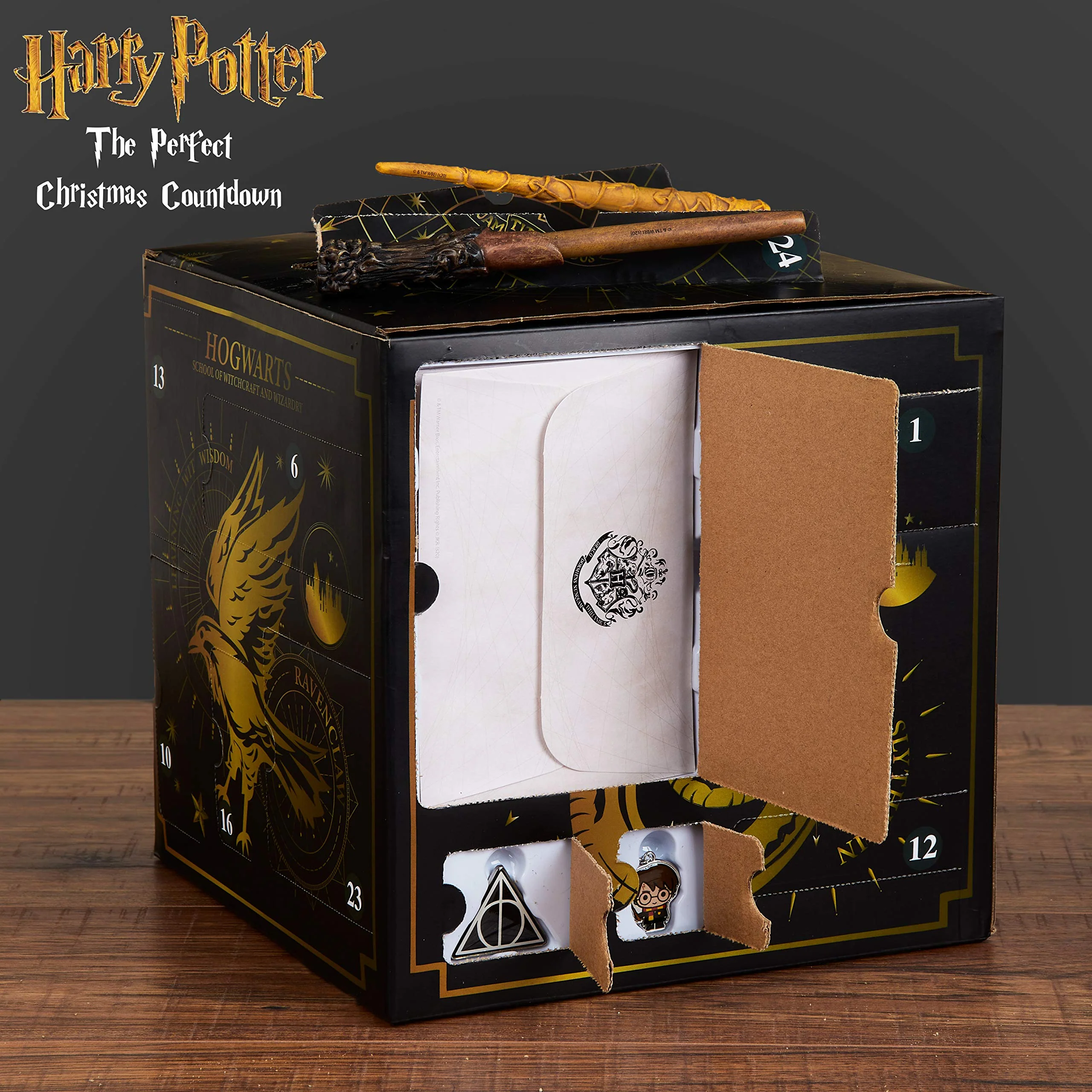 Harry Potter Advent Calendar 2025 Girls Teens Women 24 Day Christmas Countdown with Keychains Socks Accessories Magical Calendar Gifts for Girls (Black Cube) - Image 5