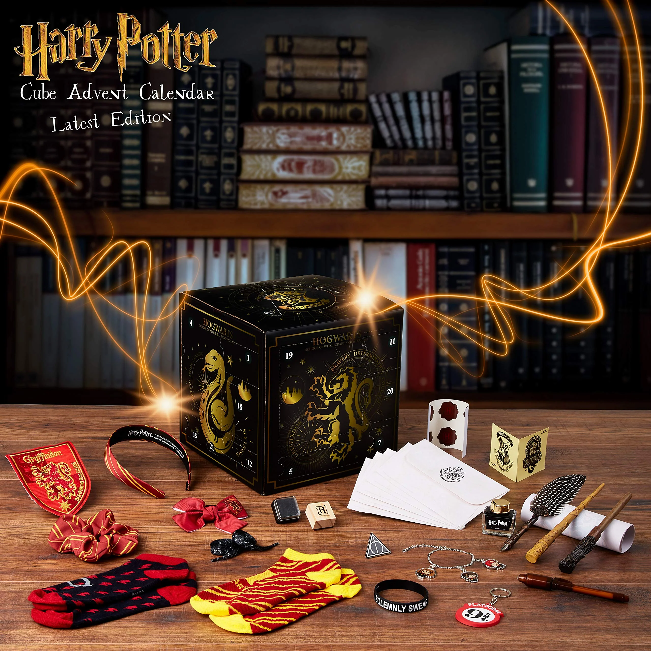 Harry Potter Advent Calendar 2025 Girls Teens Women 24 Day Christmas Countdown with Keychains Socks Accessories Magical Calendar Gifts for Girls (Black Cube) - Image 7