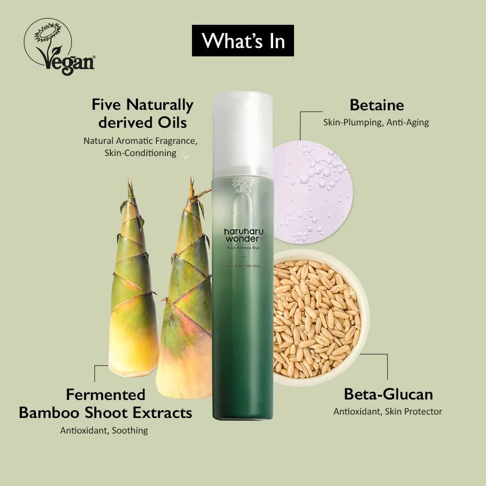 HARUHARU wonder Black Bamboo Mist, Hydrating and Firming skin, Panax ginseng for clean and smooth skin surface, Korean Skincare, Vegan, Cruelty Free, 5.07 fl.oz. - Image 7