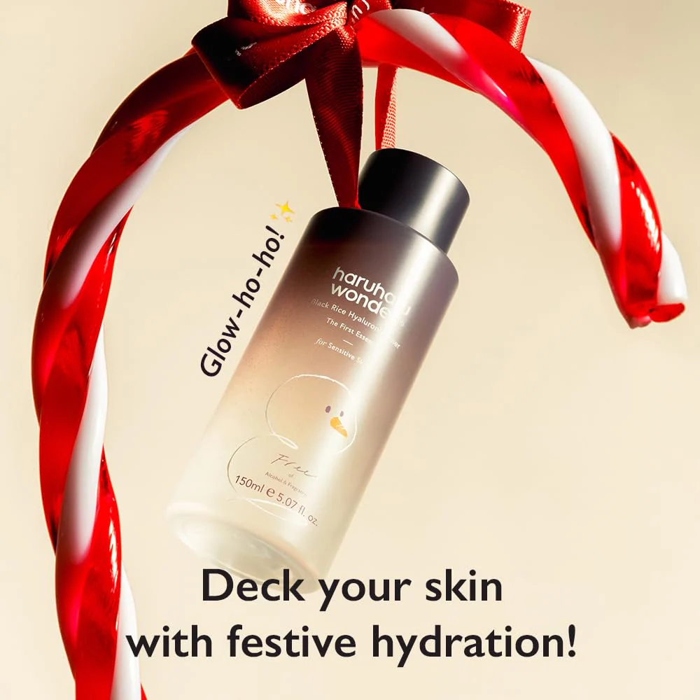 haruharu Wonder Black Rice Hyaluronic Toner for Sensitive Skin, Alcohol-Fragrance Free, Soothing, Hydrating, Holiday Stocking Stuffers, Glass Skin, Korean Skin Care, 5.07 fl.oz (Christmas Edition) - Image 4