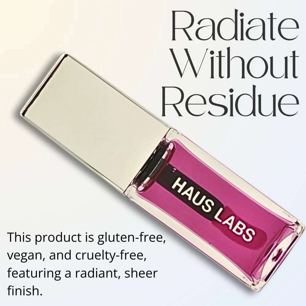Haus Labs By Lady Gaga PHD Hybrid Lip Oil Full Size - Tint, Sheer Pink - Image 3