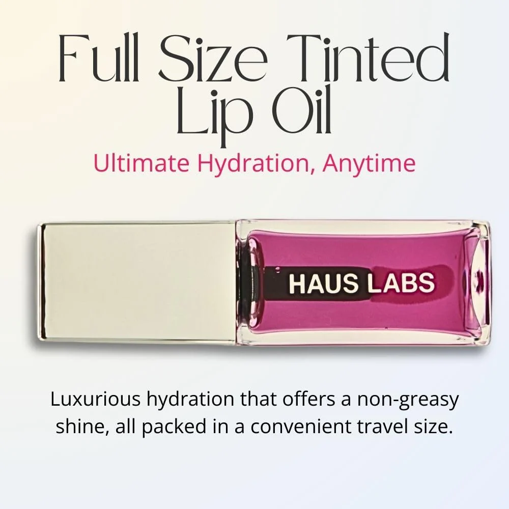 Haus Labs By Lady Gaga PHD Hybrid Lip Oil Full Size - Tint, Sheer Pink - Image 6