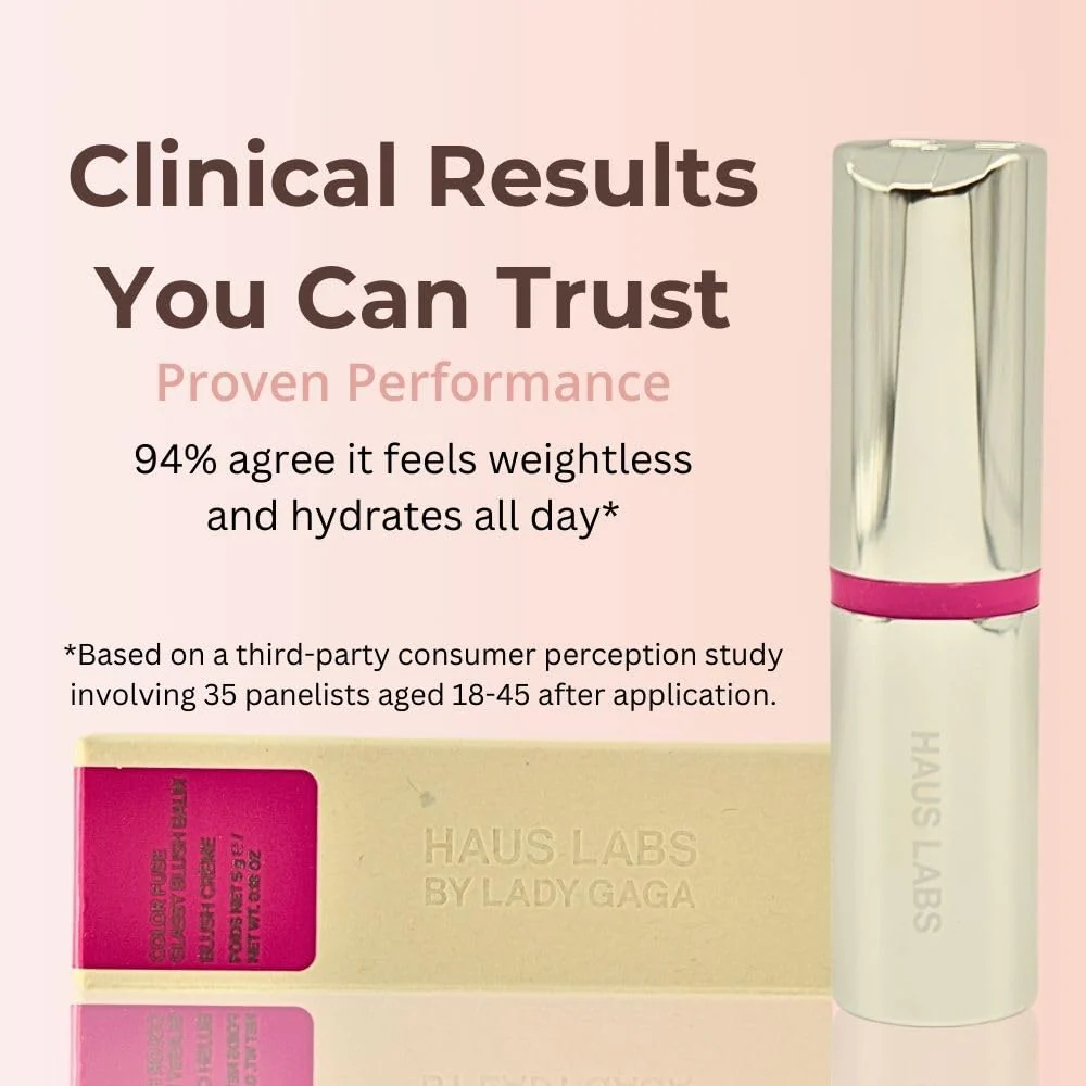 Haus Labs Color Fuse Longwear Hydrating Glassy Lip + Cheek Blush Balm Stick - Glassy Pitaya - Image 3
