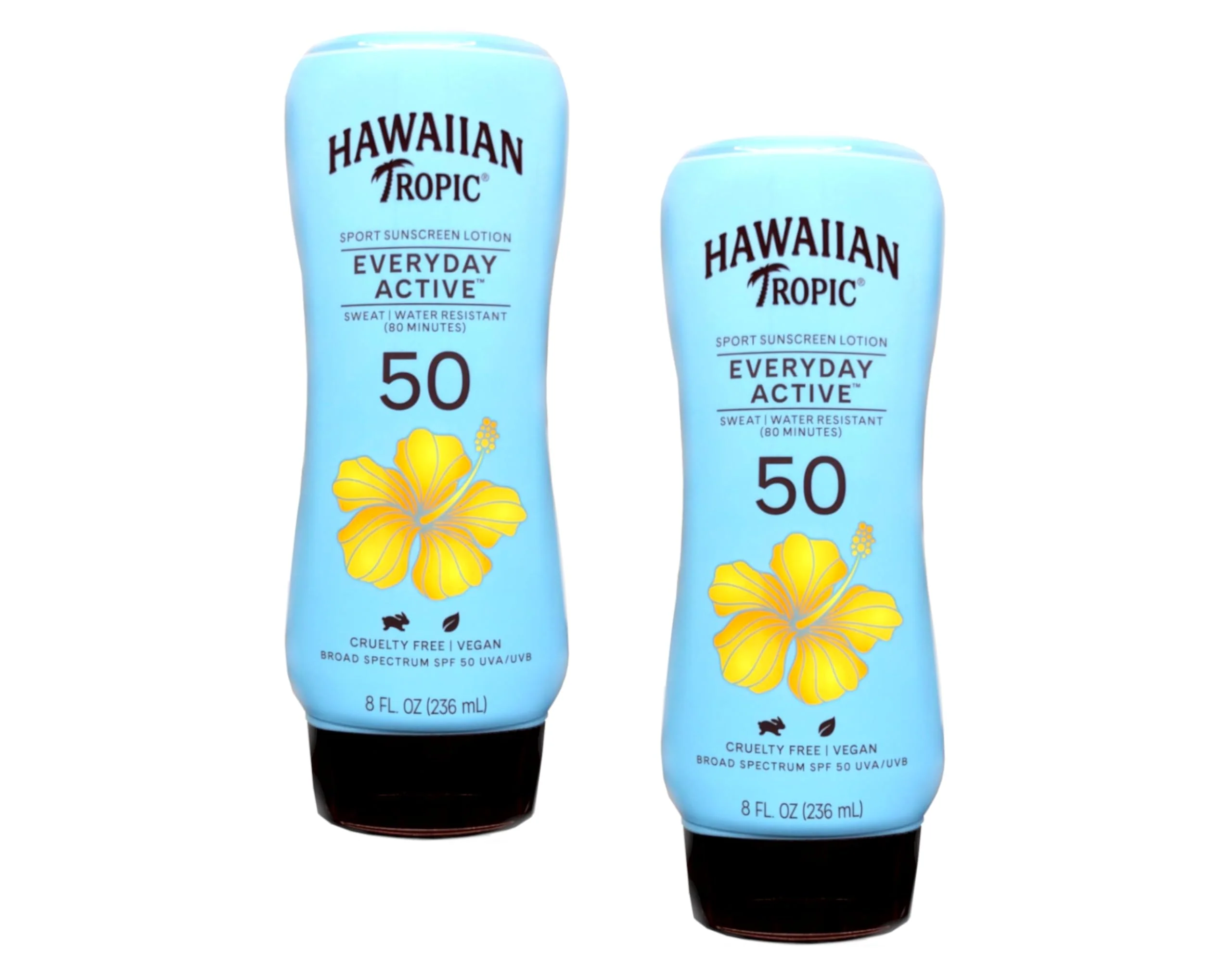 Hawaiian Tropic Everyday Active Sunscreen Lotion SPF 50, Water-Resistant, Broad Spectrum UVA/UVB Protection, 8 fl oz (Pack of 2) - Image 2