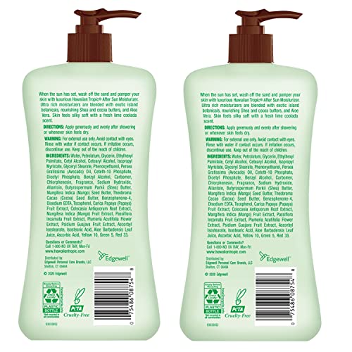 Hawaiian Tropic Lime Coolada After Sun Lotion | After Sun Care, Skin Care, Daily Moisturizing Lotion with Aloe, Cocoa Butter & Shea Butter, 16 Fl Oz each Twin Pack - Image 9