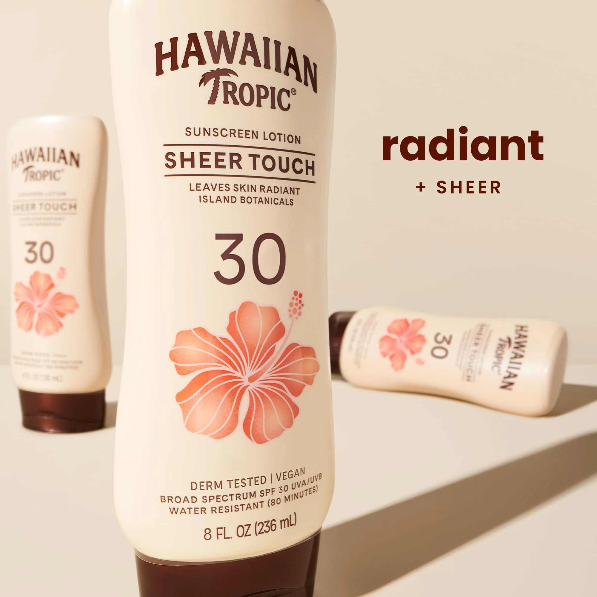 Hawaiian Tropic Sheer Touch Lotion Sunscreen, Moisturizing Broad-Spectrum Protection, SPF 30, Sun, Mango, 8 Oz - Image 9