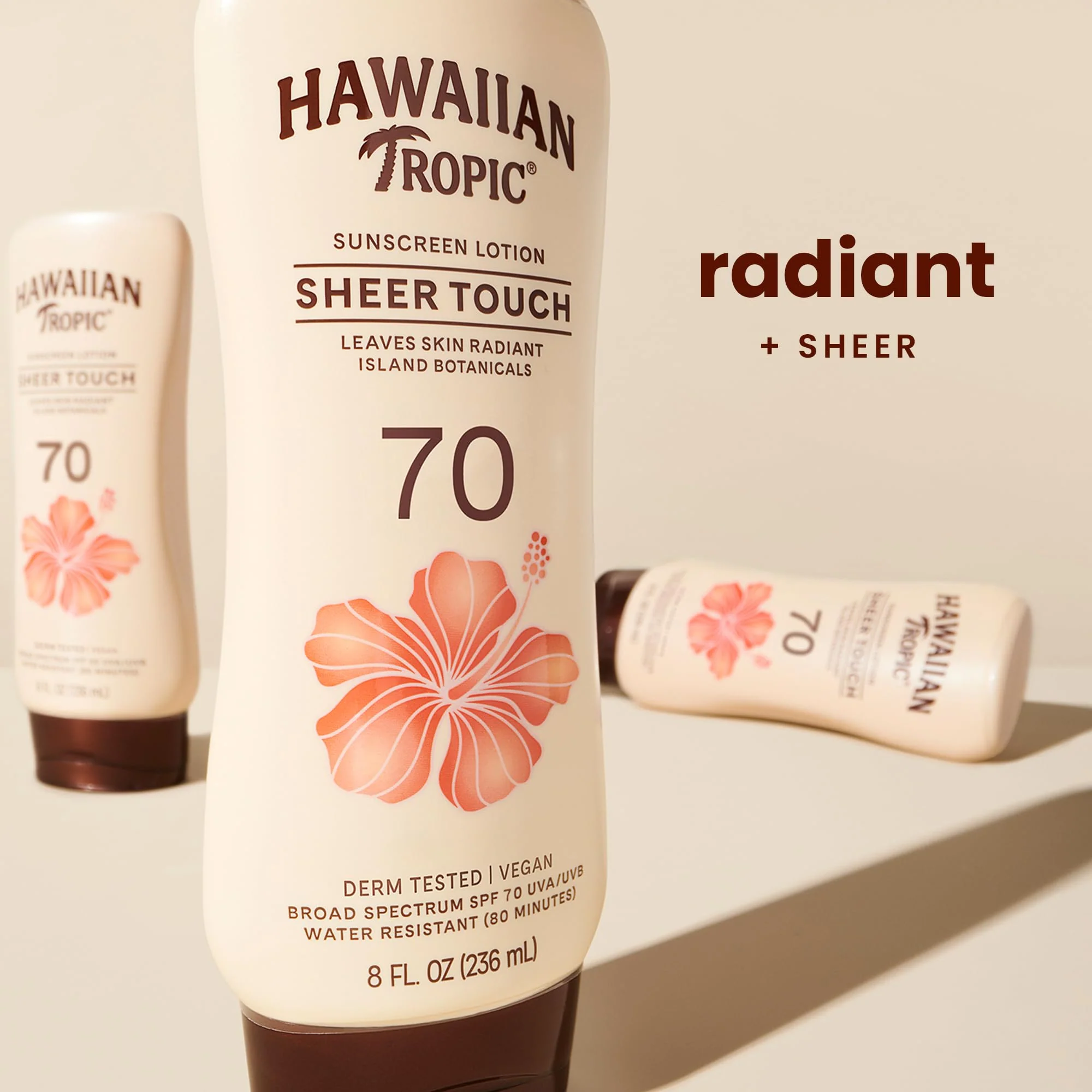 Hawaiian Tropic Sheer Touch Lotion Sunscreen SPF 70, 8 Fl Oz | Broad Spectrum, Oxybenzone Free, Sunblock Lotion, Hawaiian Tropic Sunscreen SPF 70, 8 Fl Oz - Image 9