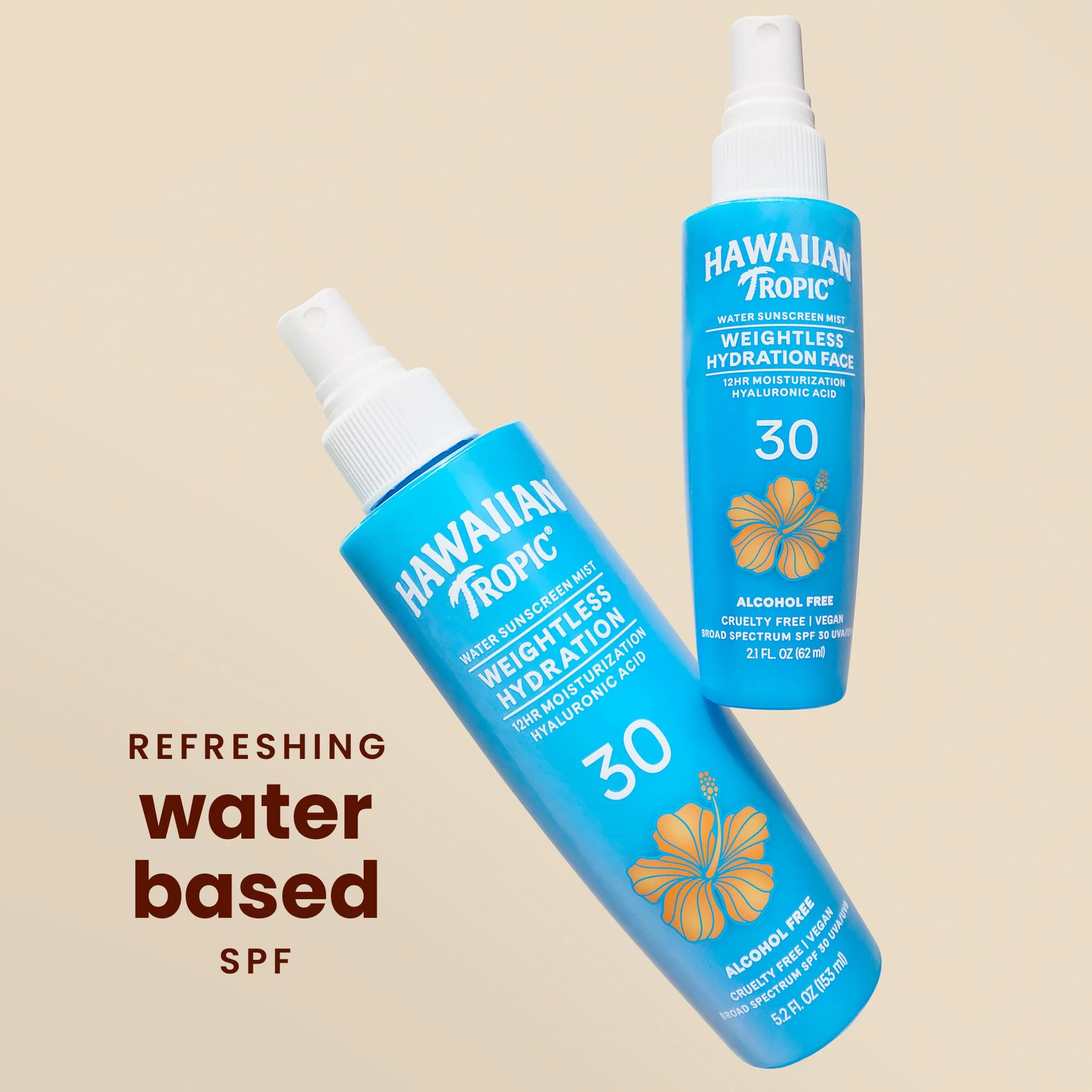 Hawaiian Tropic Weightless Hydration Water Mist for Body SPF 30, 5.2Fl Oz | Hawaiian Tropic Body Spray Sunscreen Mist, Water Based SPF 30, Non-Aerosol Sunscreen Spray, 5.2Fl Oz - Image 7