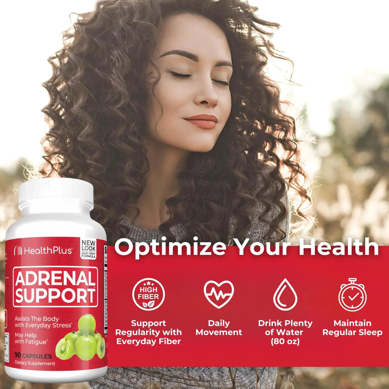 Health Plus Adrenal Cleanse Ashwagandha Capsules for Adrenal Function and Antioxidant Support and Stress Relief, 90 Capsules - Image 4