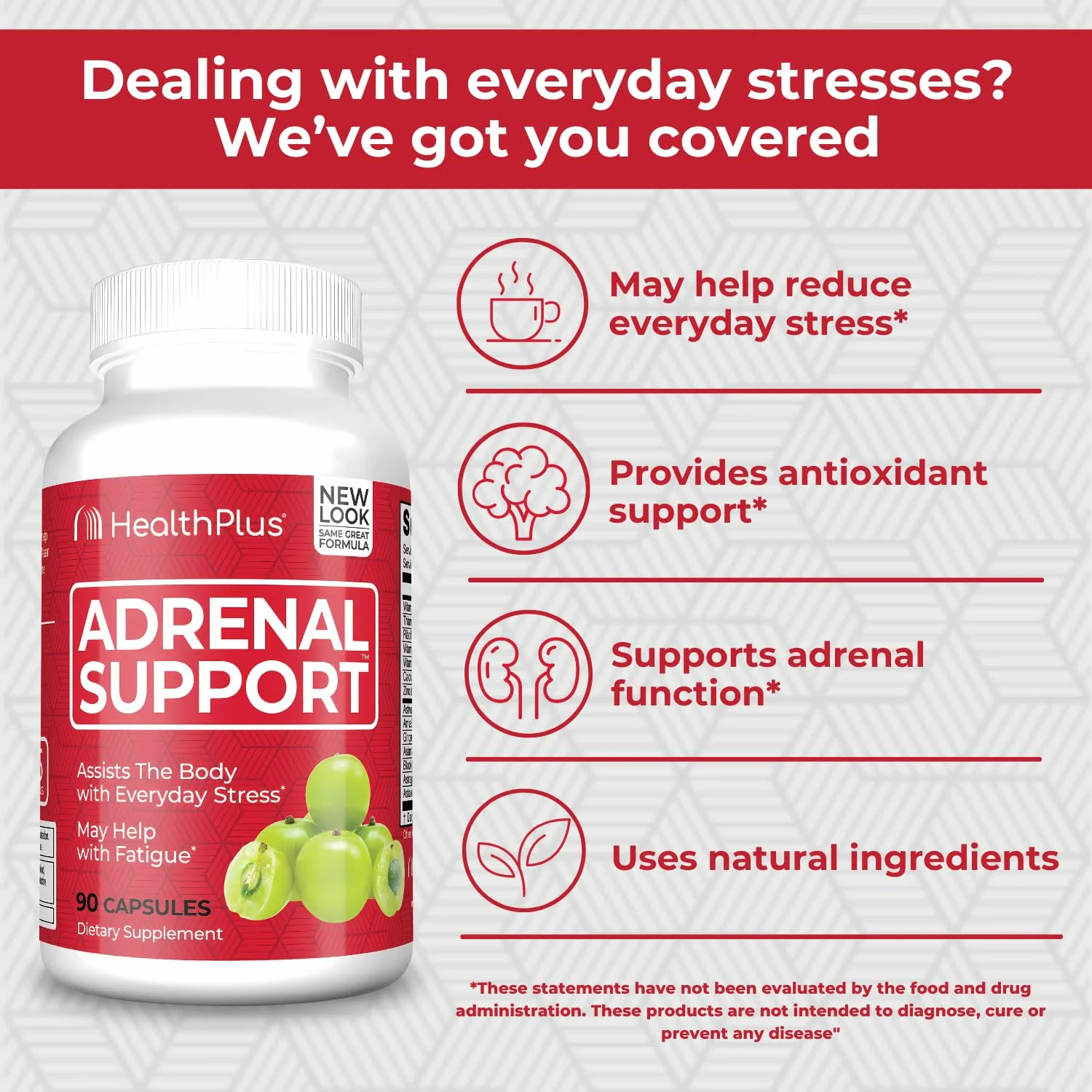 Health Plus Adrenal Cleanse Ashwagandha Capsules for Adrenal Function and Antioxidant Support and Stress Relief, 90 Capsules - Image 6
