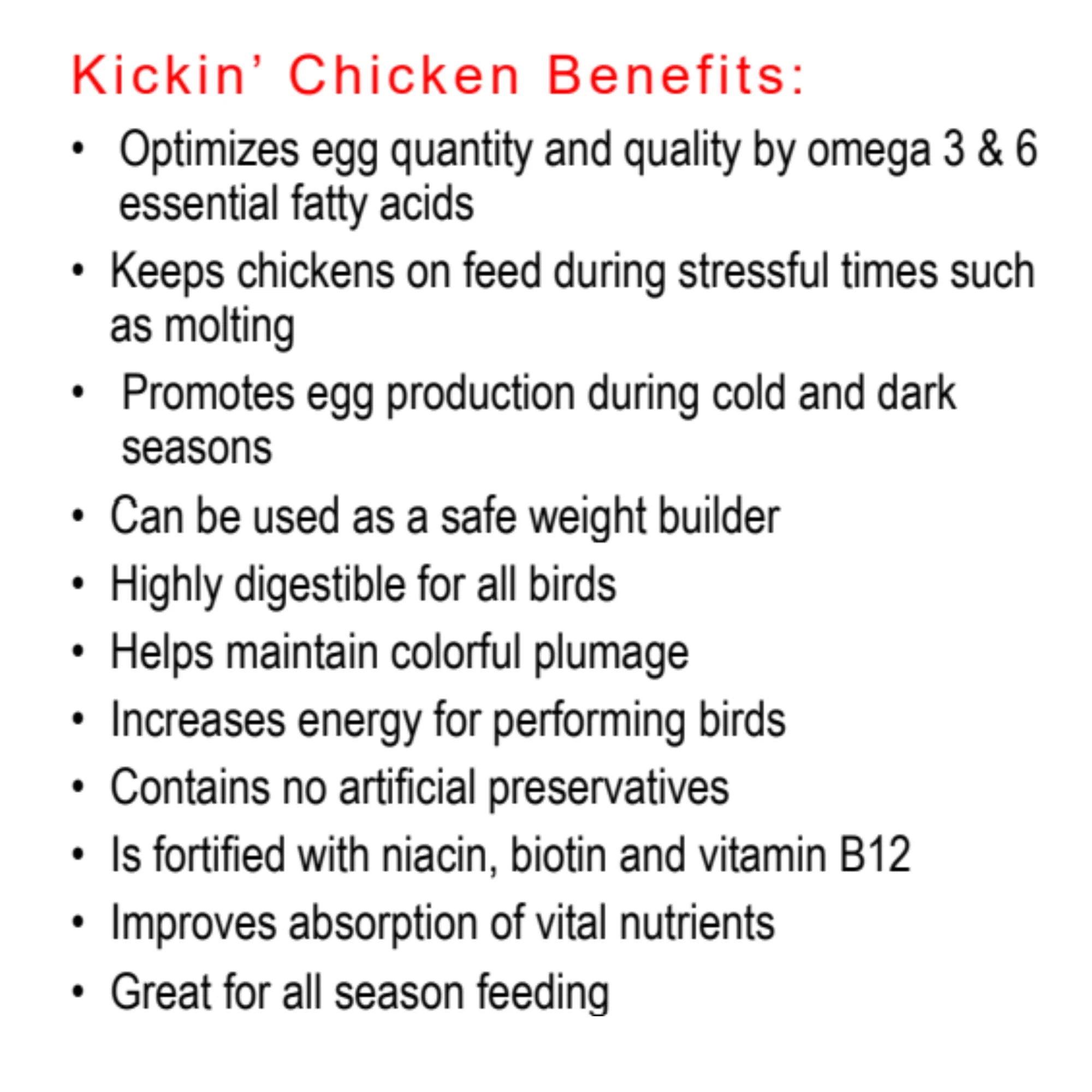 Healthy Coat Kickin Chicken Feed Supplement, Quart, for Better Plumage, Eggs, Immune System, and Attitude - Image 5