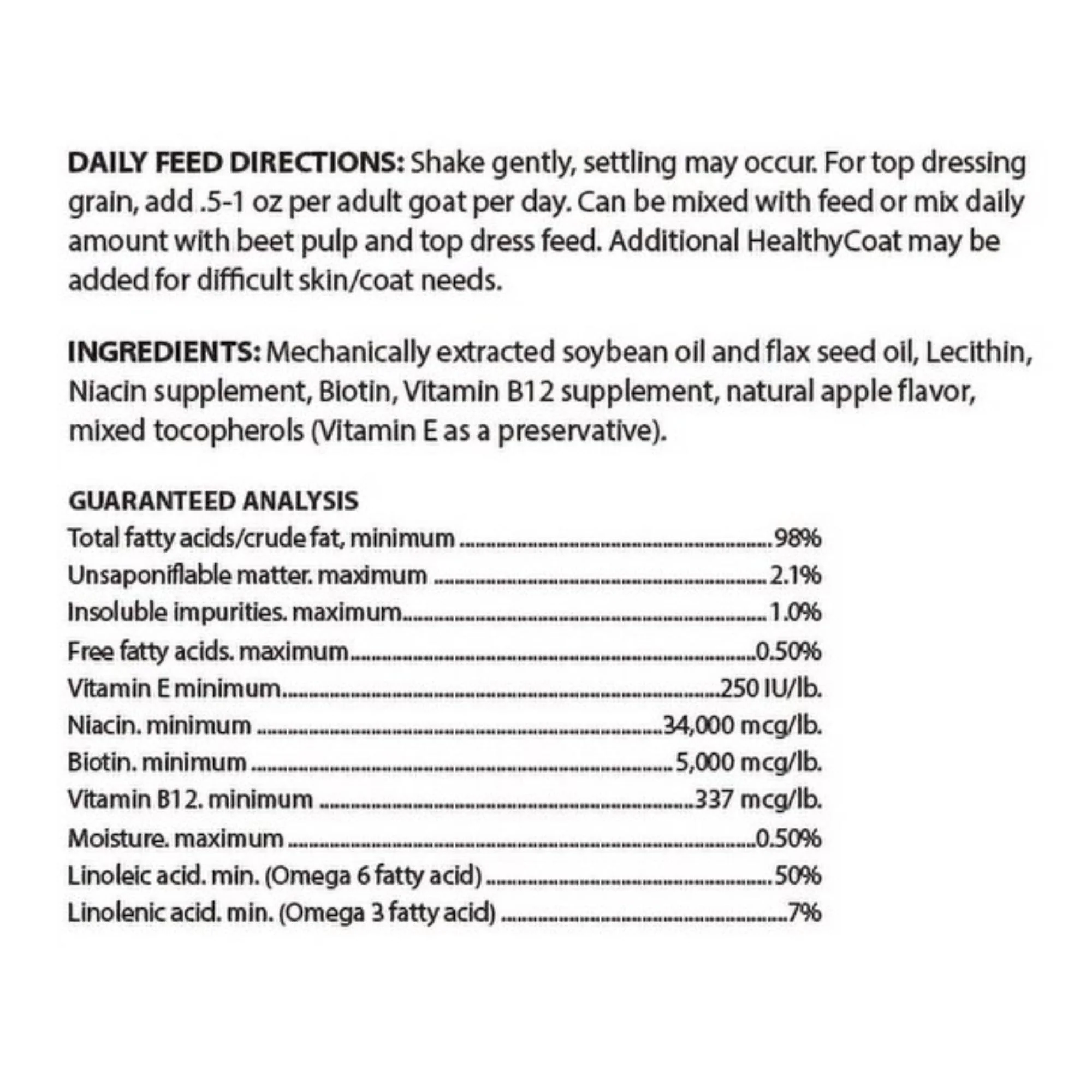 HealthyCoat Goat Formula Supplement: Gallon. Skin, Coat, Body Condition, Allergies, Immune System, Milk Production - Image 6