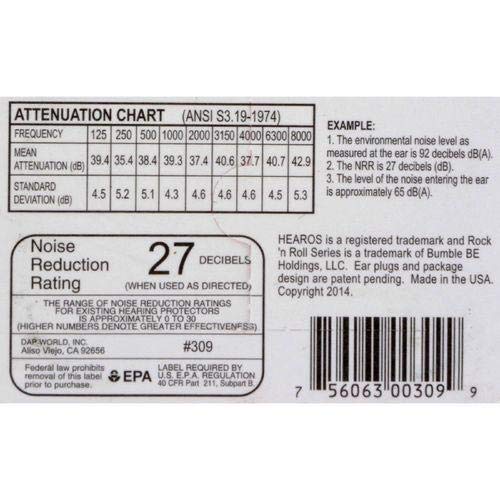 Hearos Ear Filters Rock N Roll, 2 Count - Image 2