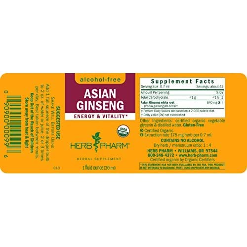 Herb Pharm Asian (Panax) Ginseng Liquid Glycerite for Energy and Stamina, Alcohol-Free Glycerite, 1 Oz - Image 7