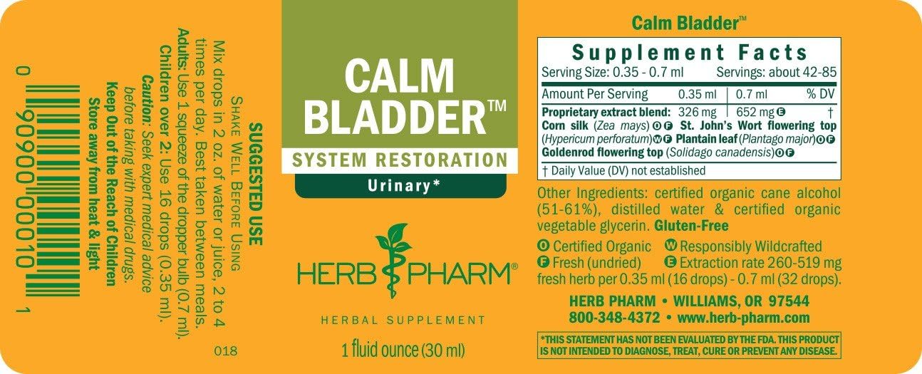 Herb Pharm Calm Bladder Liquid Formula for Urinary System Support - 1 Ounce - Image 3