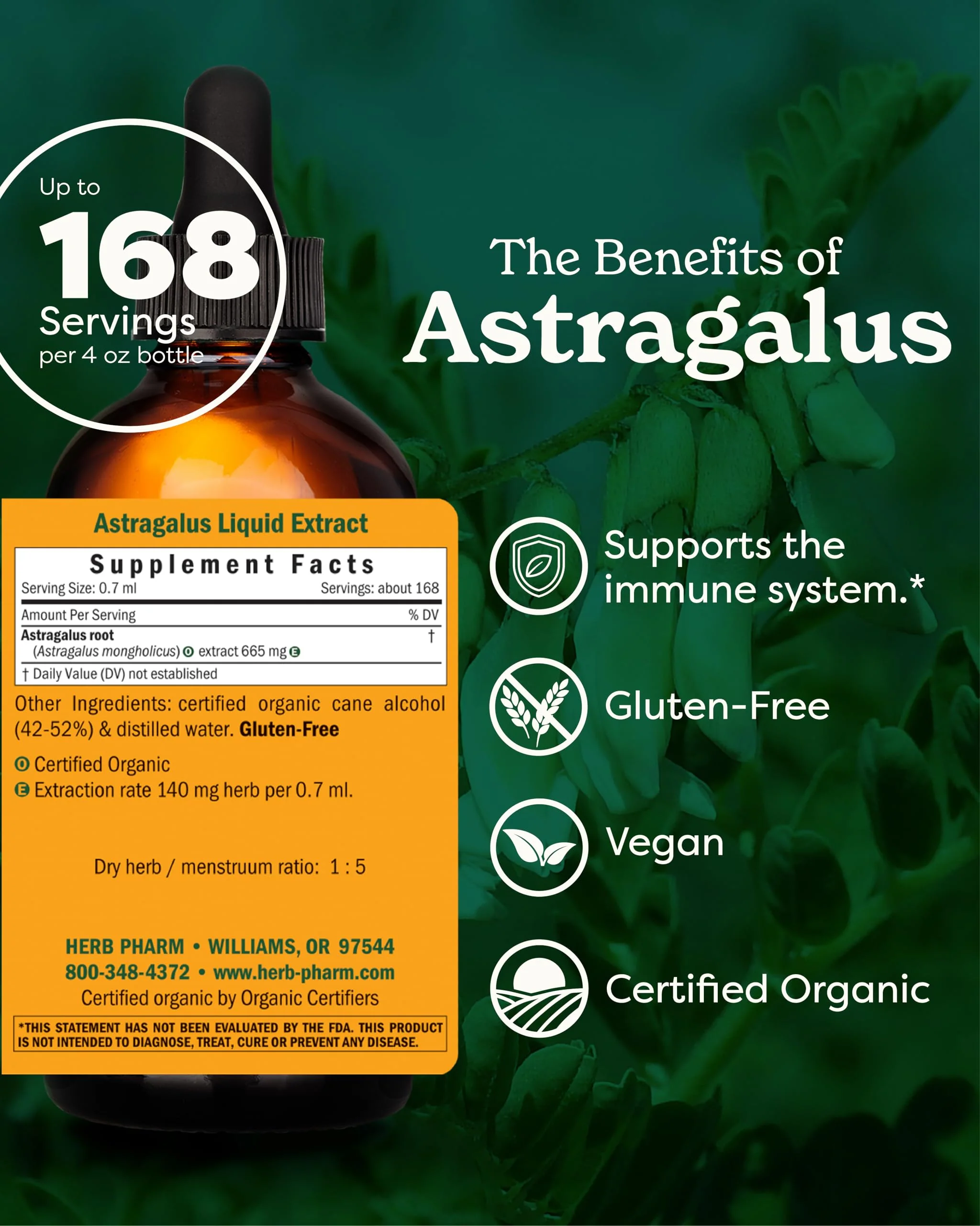 Herb Pharm Certified Organic Astragalus Liquid Extract for Immune System Support - 4 Ounce - Image 9