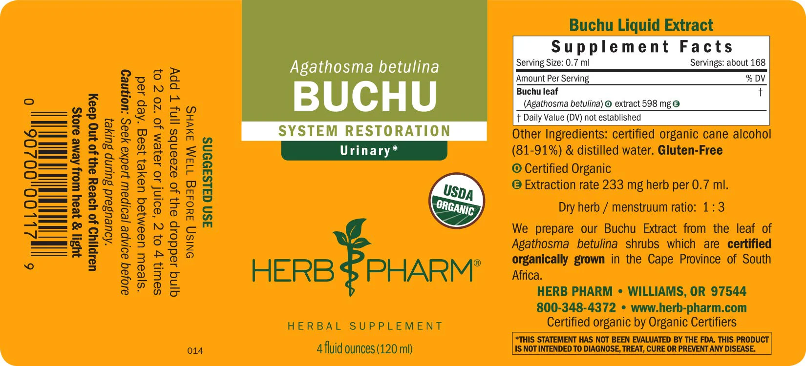 Herb Pharm Certified Organic Buchu Liquid Extract for Urinary System Support - 4 Ounce - Image 4