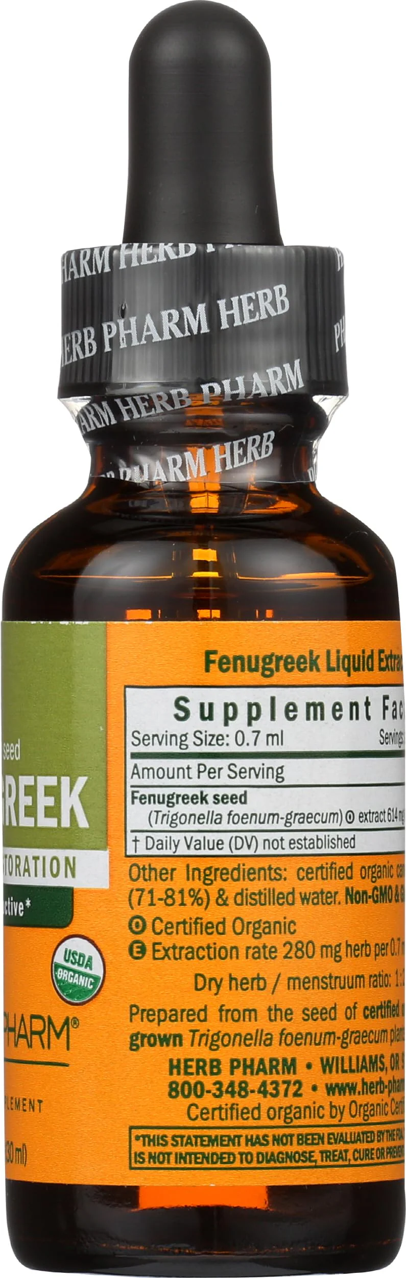 Herb Pharm Certified Organic Fenugreek Liquid Extract for Female Reproductive Support - 1 Ounce (DFENU01) - Image 3