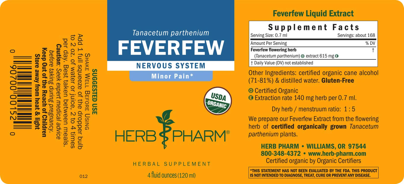 Herb Pharm Certified Organic Feverfew Liquid Extract for Minor Pain Support - 4 Ounce - Image 5