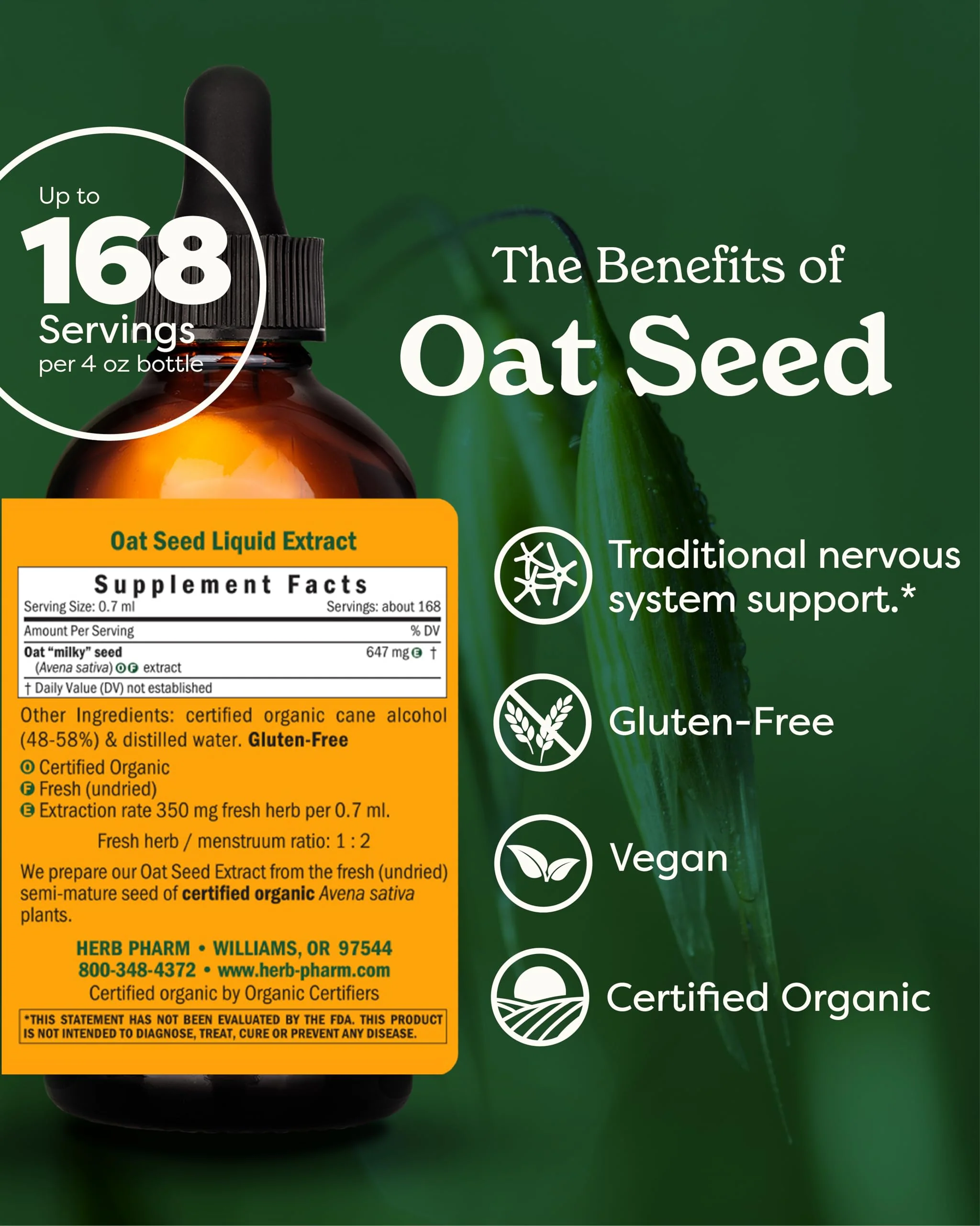 Herb Pharm Certified Organic Oat Seed Liquid Extract for Nervous System Support - 4 Ounce - Image 10