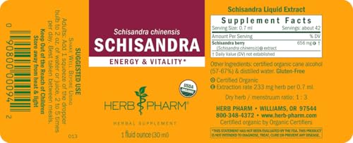 Herb Pharm Certified Organic Schisandra Berry Liquid Extract - 1 Ounce - Image 2