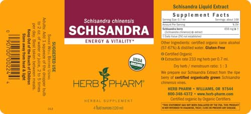 Herb Pharm Certified Organic Schisandra Berry Liquid Extract - 4 Ounce - Image 2