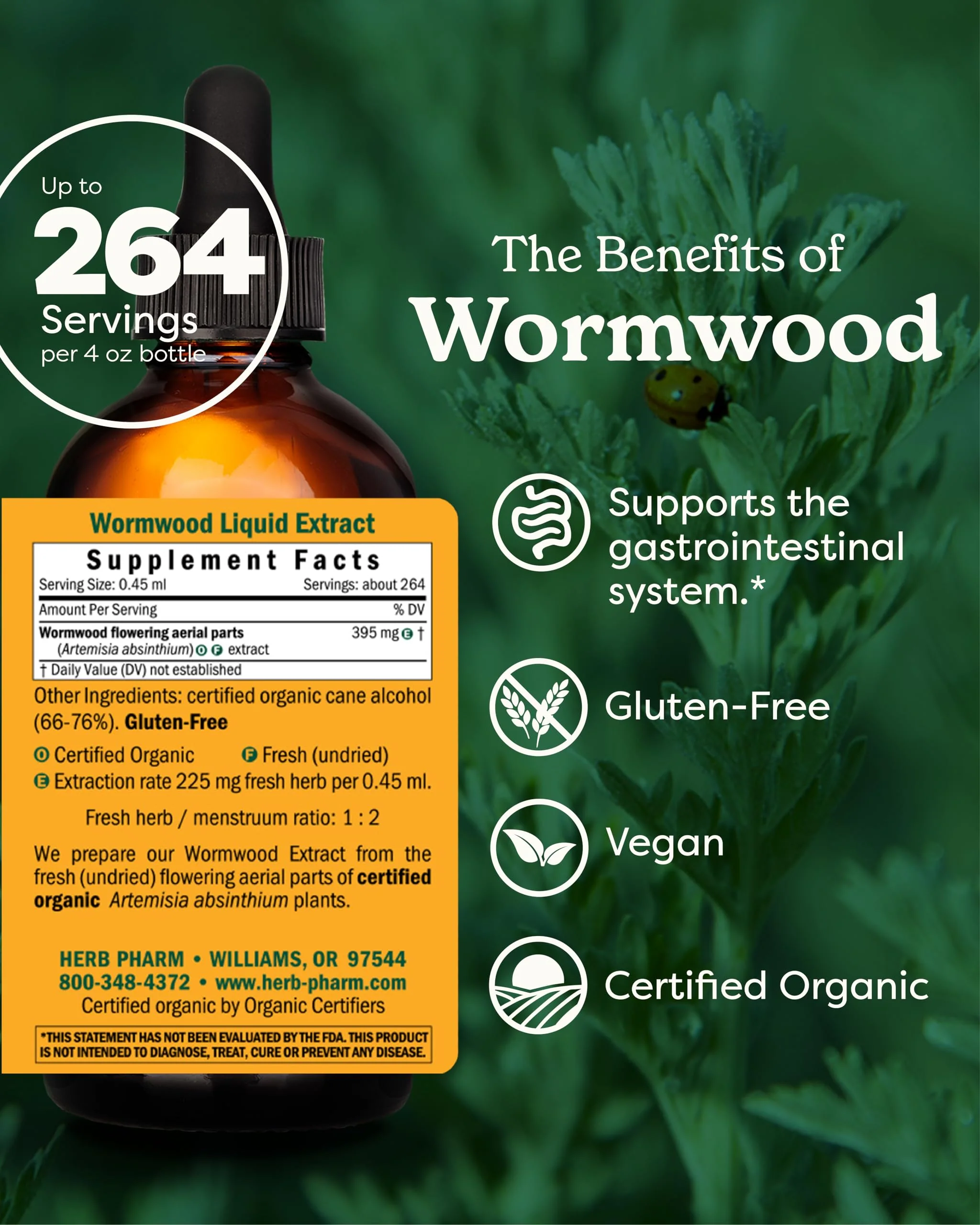 Herb Pharm Certified Organic Wormwood Liquid Extract for Digestive System Support - 4 Ounce - Image 10