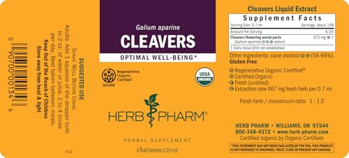 Herb Pharm Cleavers Liquid Extract - 4 Ounce - Image 2