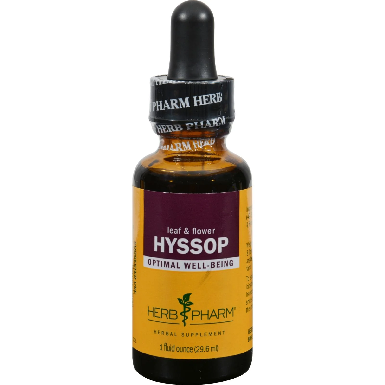 HERB PHARM Organic Hyssop Extract, 1 FZ