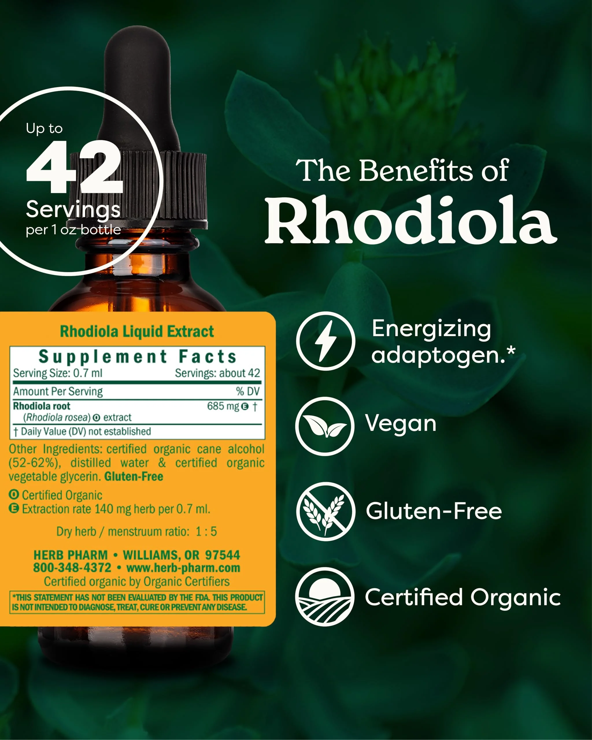 Herb Pharm, Rhodiola Extract, 1 Fl Oz - Image 14