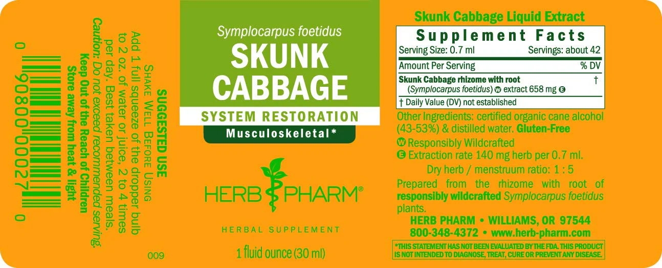Herb Pharm Skunk Cabbage Liquid Extract for Musculoskeletal System Support - 1 Ounce - Image 4