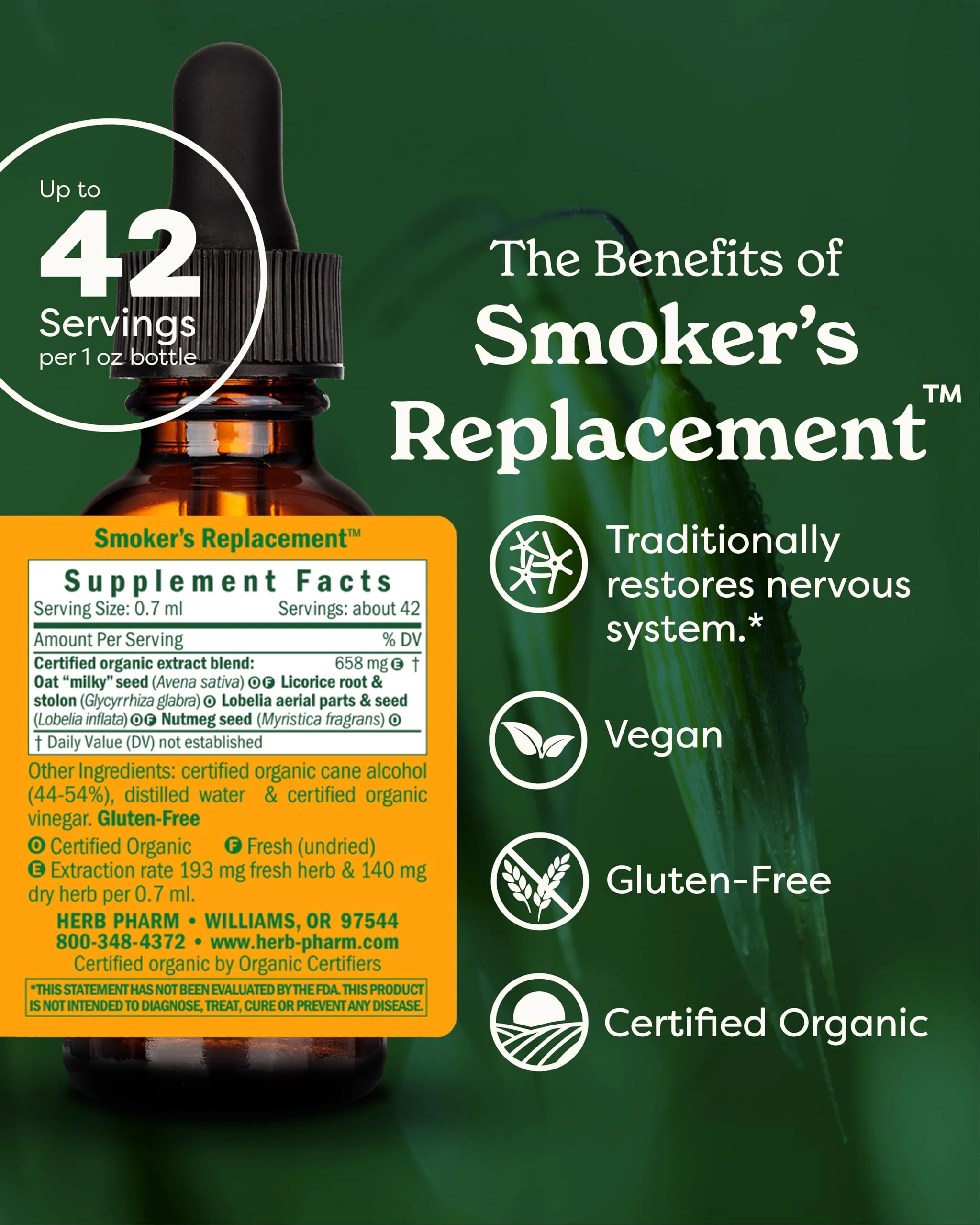 Herb Pharm Smoker's Replacement Liquid Herbal Formula for Nervous System Support - 1 Ounce - Image 5