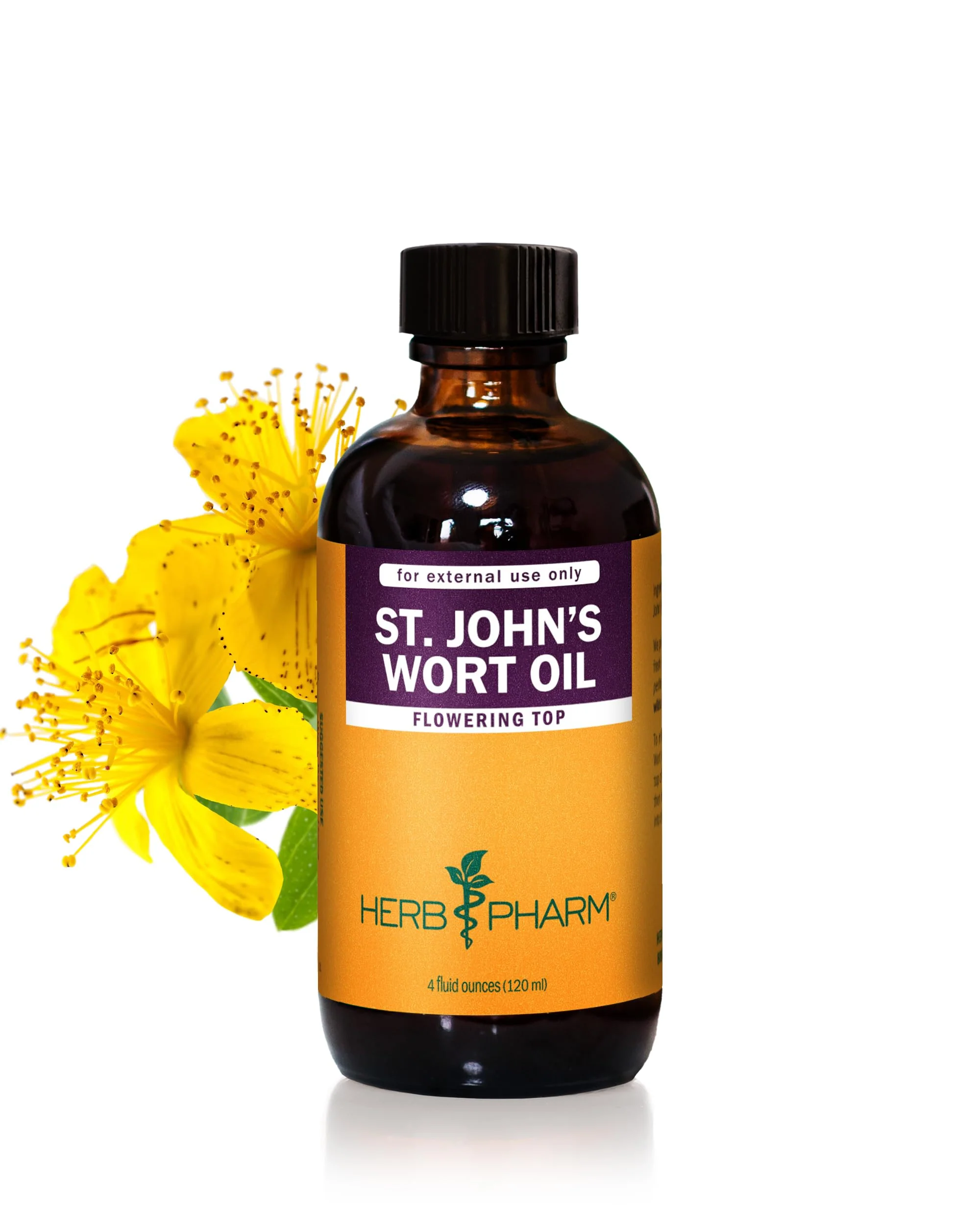 Herb Pharm St. John's Wort Topical Oil, 4 Ounce (OILSJW04)