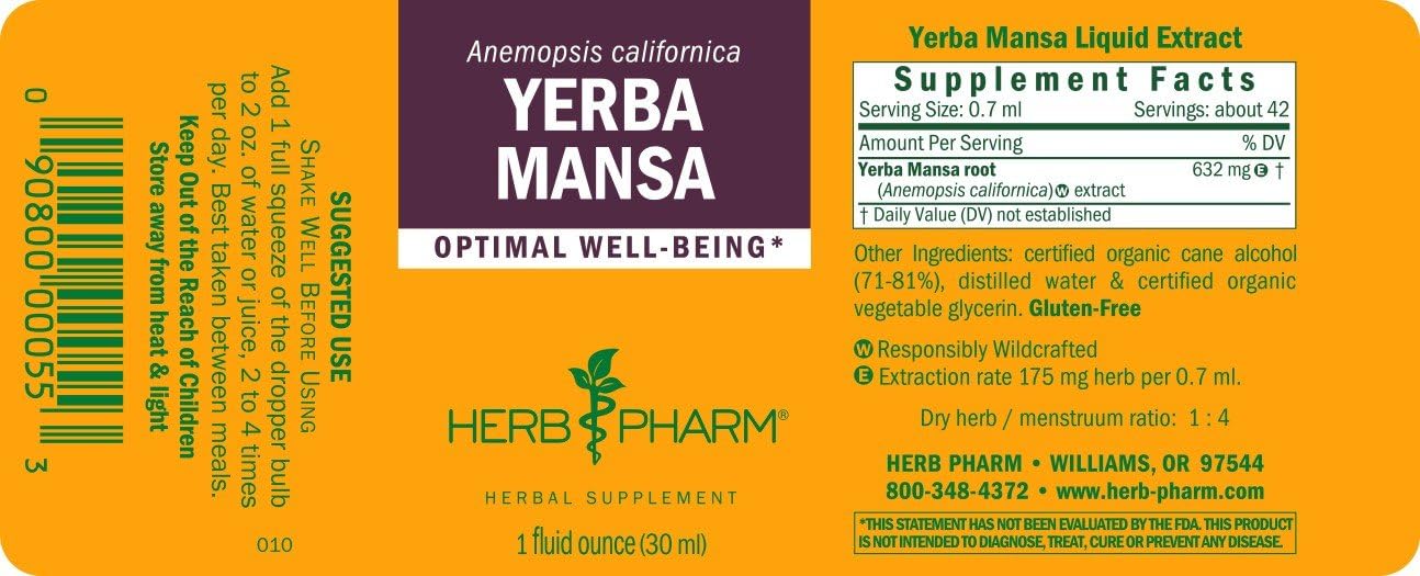 Herb Pharm Yerba Mansa Root Extract - 1 Ounce - Image 2