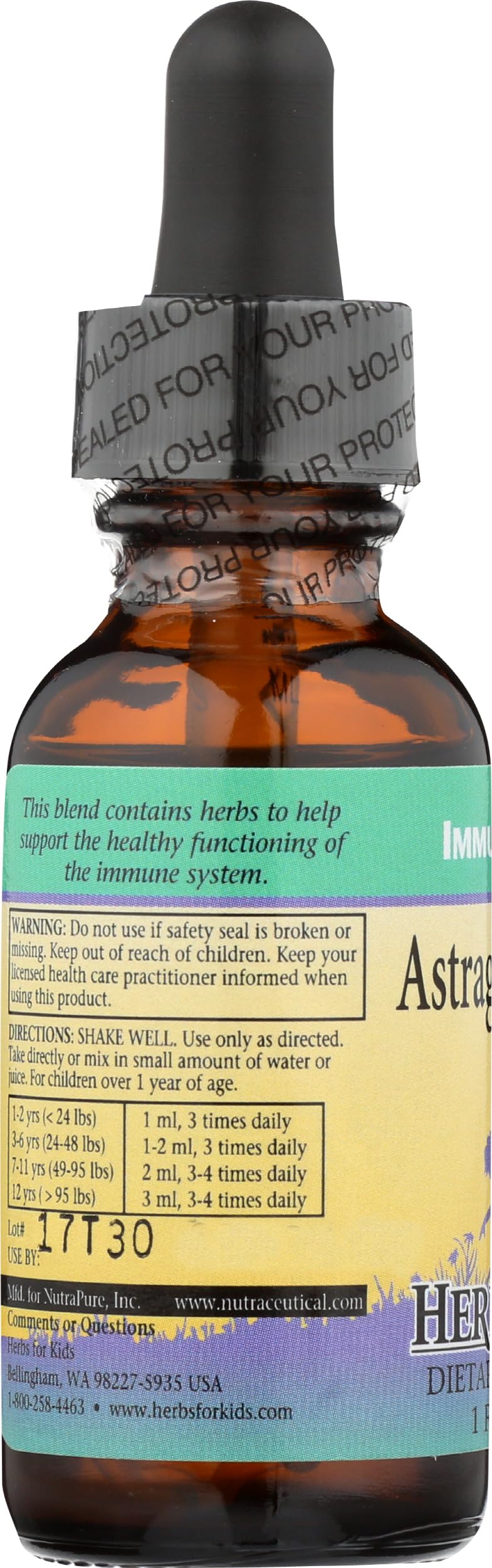 Herbs For Kids, Astragalus Extract Organic, 1 Fl Oz - Image 4