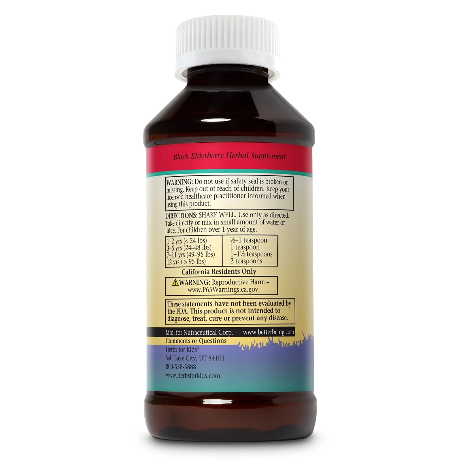 Herbs For Kids Eldertussin Elderberry Syrup Herbal Supplement for Kids, Wellness Blend w/Black Elderberry, Wild Cherry Bark, Echinacea, Chamomile, Ages 1 and Up, Made w/Out Alcohol, 12 Servings, 4oz - Image 2