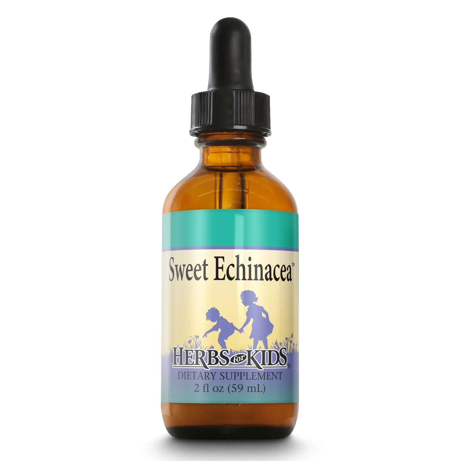 Herbs For Kids Sweet Echinacea - Echinacea Purpurea Root Extract 519 mg - Ages 1 and Up - Made Without Alcohol - 20 Servings - 2 FL OZ