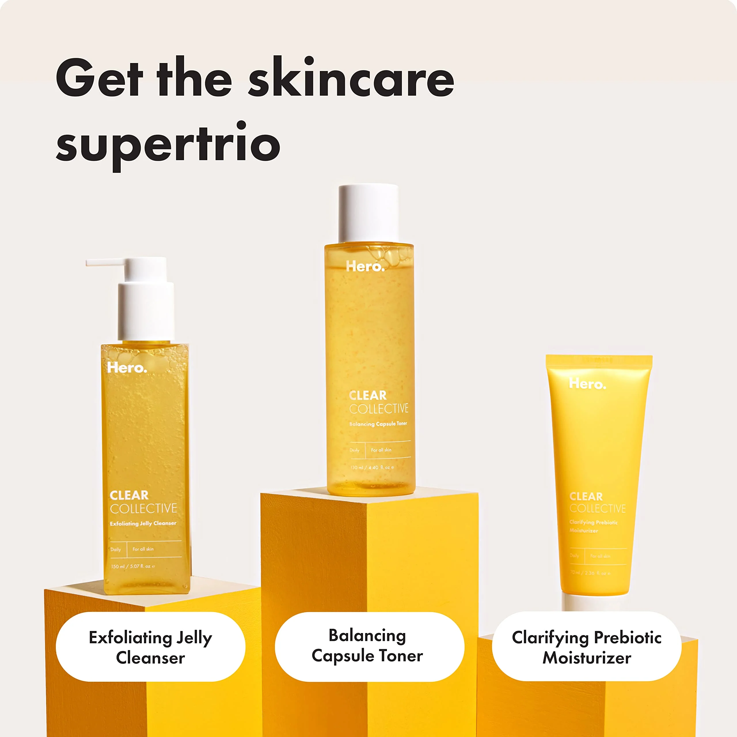 Hero Cosmetics Clear Collective Exfoliating Jelly Cleanser - Gentle Daily Foam Facial Cleanser, Removes Oil and Dead Skin, Fragrance and Paraben Free (5.07 fl oz) - Image 3