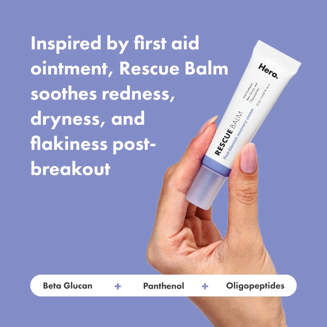 Hero Cosmetics Rescue Balm Post-Blemish Recovery Cream - Intensive Nourishing and Calming for Dry, Red-Looking Skin After a Blemish - Dermatologist Tested (50 ml, 1.69 fl. oz) - Image 8