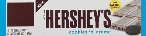 HERSHEY'S COOKIES 'N' CREME King Size Candy, Bulk, Individually Wrapped, 2.6 oz Bars (18 Count) - Image 4