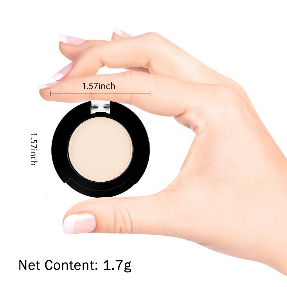 HHLTOH Neutral Light Nude Beige White Single Matte Eye Shadow Palette Naked Eyeshadow Palette Makeup for Old Women de sombras de ojos Natural Vegan Eyeshadow for Eyes Long Lasting Naturing-Looking #11 - Image 3