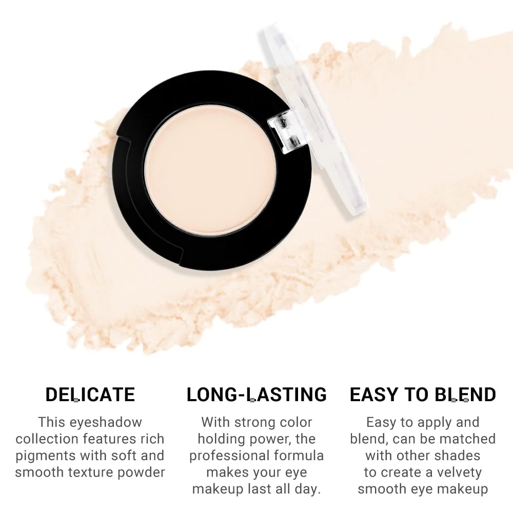 HHLTOH Neutral Light Nude Beige White Single Matte Eye Shadow Palette Naked Eyeshadow Palette Makeup for Old Women de sombras de ojos Natural Vegan Eyeshadow for Eyes Long Lasting Naturing-Looking #11 - Image 5