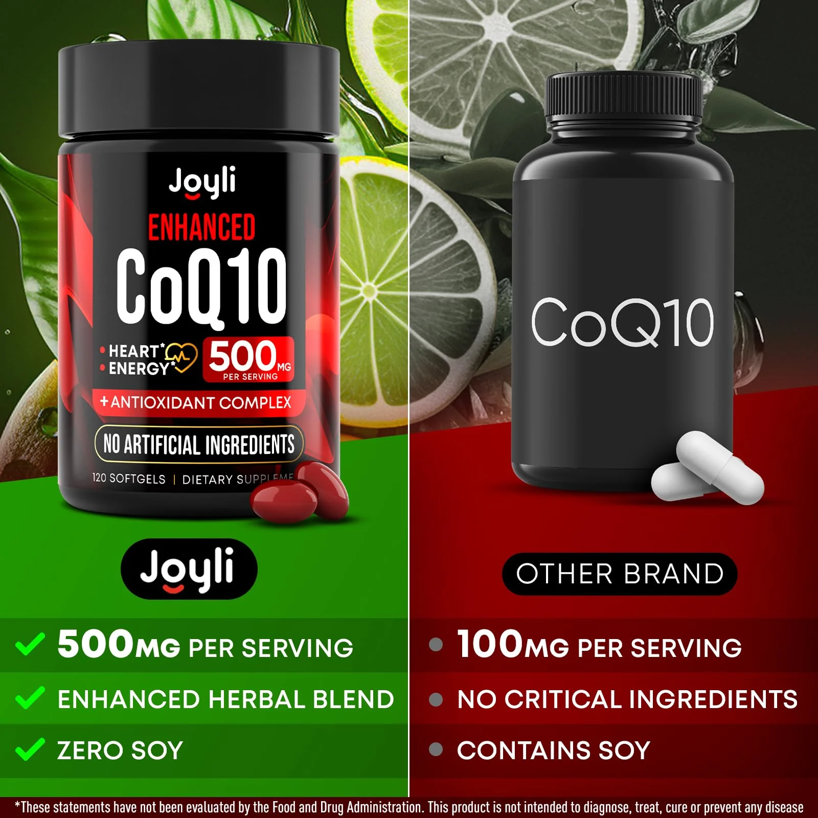High Absorption CoQ10 500MG - Co Q 10 Supplement 120 Softgels for Heart Health&Energy Production - Enhanced CoQ10 Nutritional Supplements with Coenzyme Q10 - Alternative to coq10 400mg softgels - Image 8